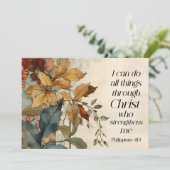 Carte Toutes les choses à travers Christ Bible Verse Car (Debout devant)