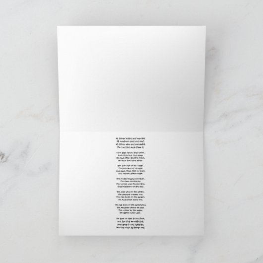 Carte Toutes les choses Bright and Beautiful Cat Greetin (Intérieur)