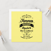 Carte Toutes les femmes naissent égales - Mars (Devant/Arrière en situation)