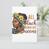 Carte Toutes les femmes noires sont des reines (Debout devant)