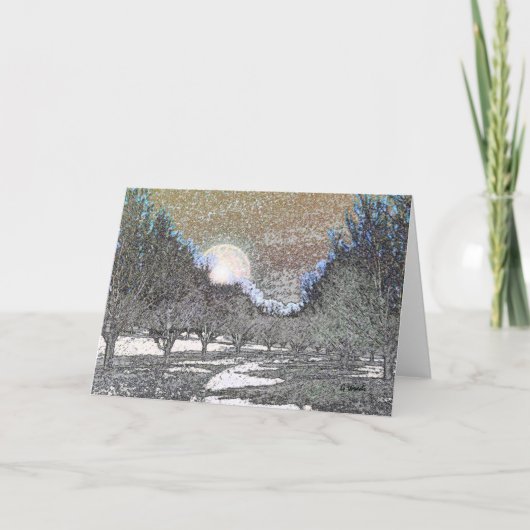 Carte Toutes Les Occasions Salutation Carte-Lune Monter (Devant)