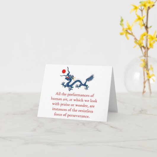 Carte Toutes Les Performances - Citation De Persévérance (Fleur jaune)