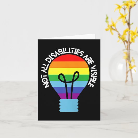 Carte Toutes Les Personnes Handicapées Ne Sont Pas Visib (Fleur jaune)