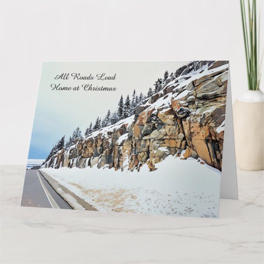 Carte Toutes les routes mènent à la maison à Noël - No.1 (Devant)