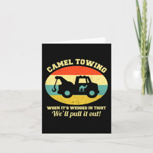 Carte Towing de chameau humour adulte rétro drôle Hallow