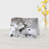 Carte Town Brook dans la neige décembre (Fleur jaune)