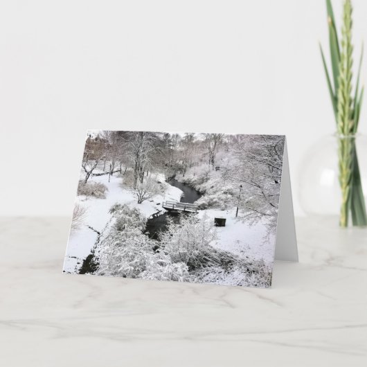 Carte Town Brook dans la neige décembre (Devant)