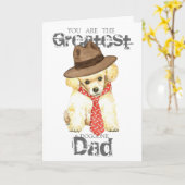 Carte Toy Poodle Papa (Fleur jaune)