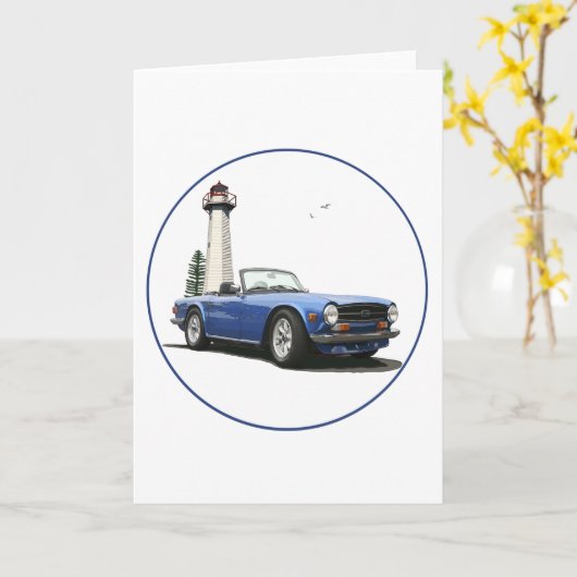 Carte TR6 bleu (Fleur jaune)