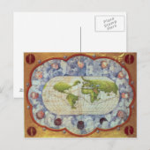 Carte traçant le voyage du monde de Magellan (Devant / Derrière)