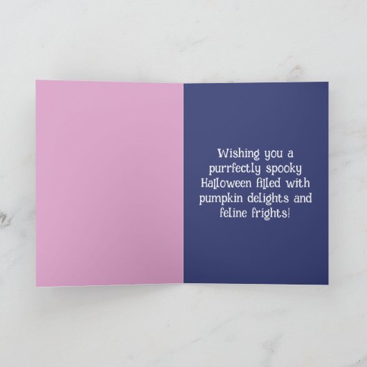 Carte Trace ou traitement Halloween aquarelle birman cha (Intérieur)