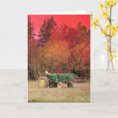 Carte Tracteur agricole (Fleur jaune)