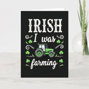 Carte Tracteur Agricole Irlandais Noir