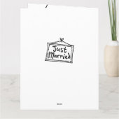 Carte Tracteur bleu personnalisé Pays Barne Mariage rust (Dos)