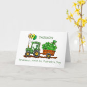 Carte Tracteur Grandson Premier Jour de la Saint Patrick (Fleur jaune)