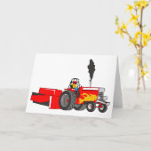 Carte Tracteur Pulling (Fleur jaune)
