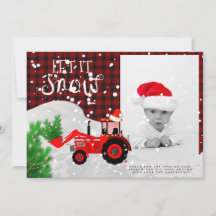 Tracteur rouge rustique PHOTO Buffalo de Noël Plai