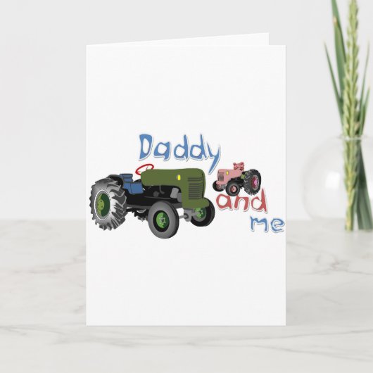 Carte Tracteurs filles Daddy et Me (Devant)