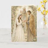 Carte Traditional Catholic Betrothal Mary Joseph (Fleur jaune)