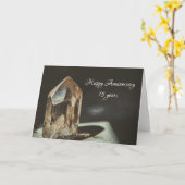 Carte traditionnelle Crystal 15e anniversaire (Fleur jaune)