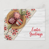 Carte traditionnelle de voeux de Pâques folkloriqu (Devant)