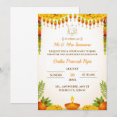 Carte traditionnelle d'invitation au réchauffement (Devant / Derrière)