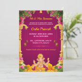 Carte traditionnelle indienne Griha Pravesh (Debout devant)