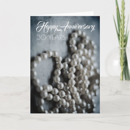 Carte traditionnelle Perle 30e anniversaire (Devant)