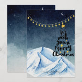 carte traditionnelle rustique de noël hiver (Devant / Derrière)