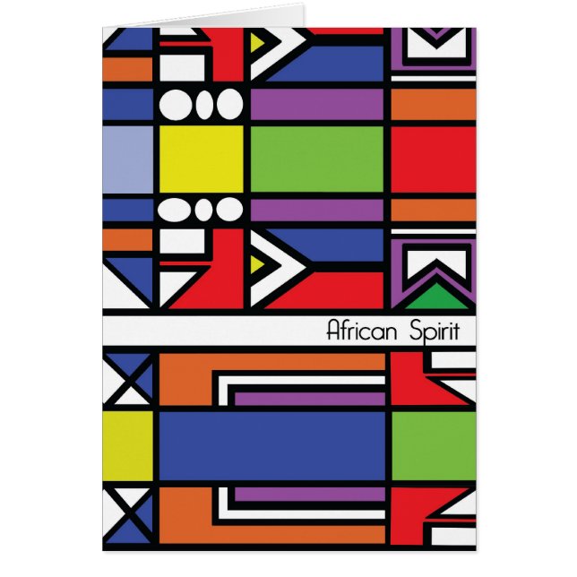 Carte traditionnelle zoulou (Devant)