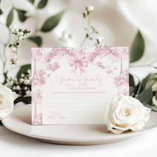 Carte Traditions de Famille Préférées Pink Toile P