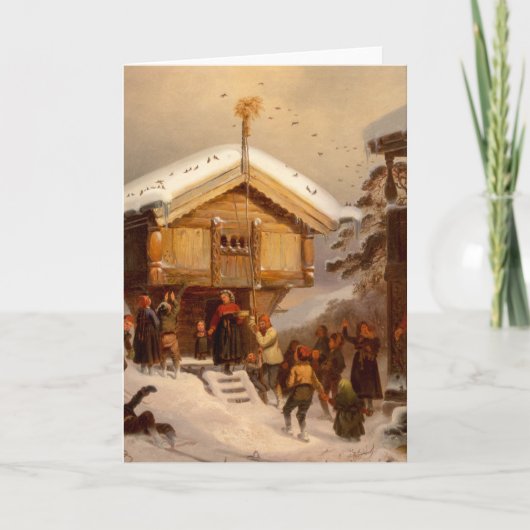 Carte Traditions de Noël Juleskikk Norvégien (Devant)