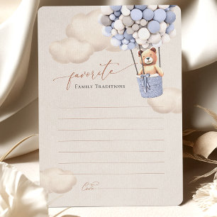 Carte Traditions familiales Baby shower de ballons d'our