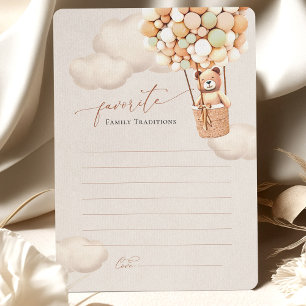 Carte Traditions familiales Baby shower de ballons d'our