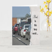 Carte Traffic Jam - Birthday for Dad (Fleur jaune)