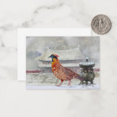 Carte Tragopan de Temminck (Devant/Arrière en situation)