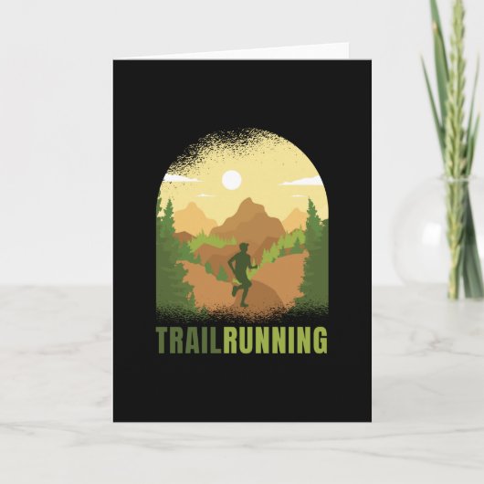 Carte Trail Runner Mountains Outdoors (Devant)