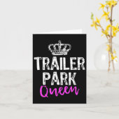 Carte Trailer Park Queen Funny Redneck Camping Cadeau Ch (Fleur jaune)