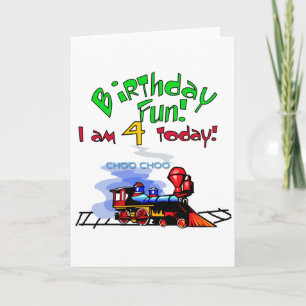 Carte Train 4th Birthday Tshirts et cadeaux