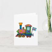 Carte Train à fleurs de jouets