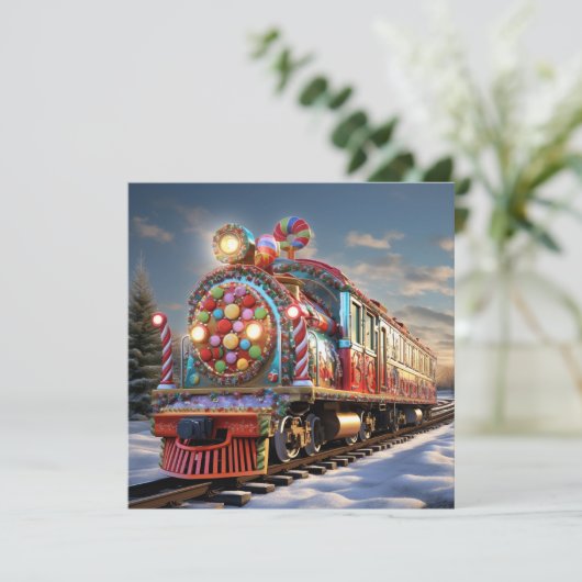 Carte Train à sucreries de Noël (Debout devant)