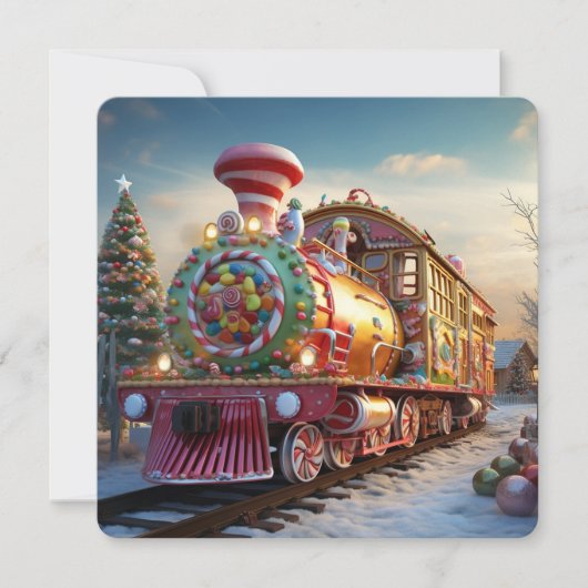 Carte Train à sucreries de Noël (Devant)