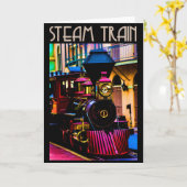 Carte Train à vapeur (Fleur jaune)