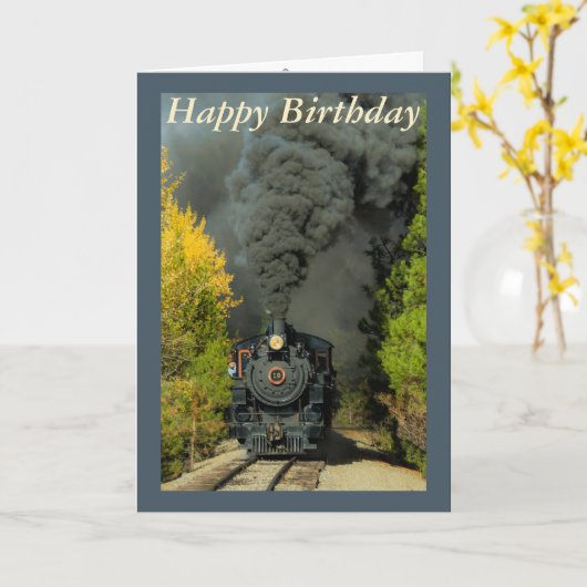 Carte Train à vapeur (Fleur jaune)