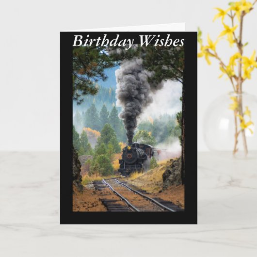 Carte Train à vapeur (Fleur jaune)