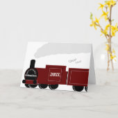 Carte Train à vapeur de retraite personnalisé (Fleur jaune)