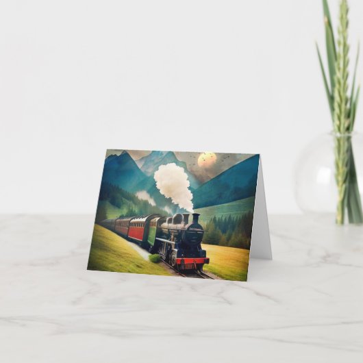 Carte Train à vapeur vintage (Devant)