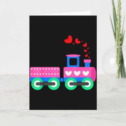 Carte Train Amour à Profusion Jour de la Saint-Valentin (Devant)