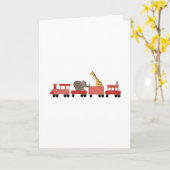 Carte Train animal (Fleur jaune)