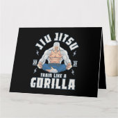 Carte Train comme Gorilla BJJ Jiu Jitsu brésilien Jiu Ji (Devant)